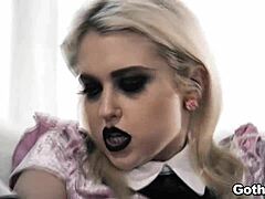 Chloe Cherry, the teen with small tits, enjoys anal sex in gothic setting