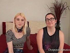 Video s castingem, kde sexy maminky nedbalé kouří a polykají velké penisy