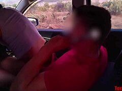Mexican couple gets naughty in a car until police break up
