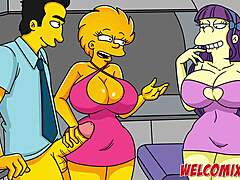Compilatie van expliciete Simpsons-cartoonscènes met orale en anale seks