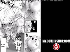 Angry mature with flawless spherical breasts craves to have sex with you in a scorching hot spring depicted in a hentai comic from Mydoujinshop