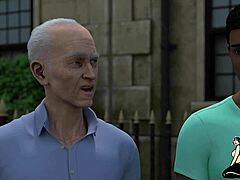 ラテン系のマッサージ師が、アニメーションビデオで年配の男性にオーラルプレジャーを与えます。