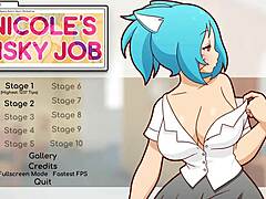 Nicole's daring role in hentai game leads to tit-fondling to entice clients