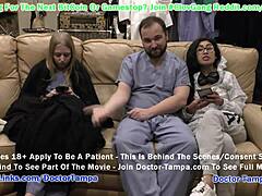 Доктор Тампа носи рукавице са својим пацијентом Џејсмином Роозом и медицинском сестром Авом Серен у ПОВ видеу за girlsgonegyno com