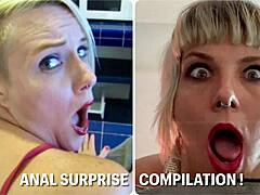 Anal surprise compilation featuring cum in mouth and ass