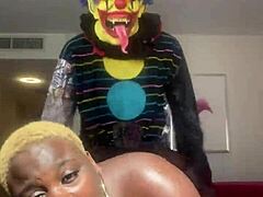 Black babe Marley dabooty gets her pussy pounded by gibby the clown