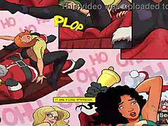 Bubble Butt, une adolescente de dessins animés, se livre à un sexe de groupe hardcore avec le Père Noël