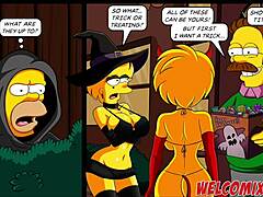 Orgi Halloween Lisa dengan karakter kartun