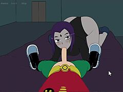 Bintang porno kartun Raven memberikan blowjob yang menakjubkan dalam episod 21 dari 18titans