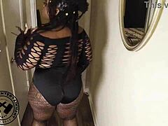 Lethal lips and a thick booty in this ebony porn video