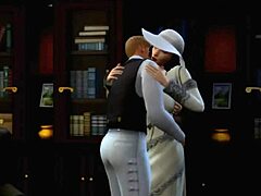 Interracial group sex with big black cocks and shemales in The Sims