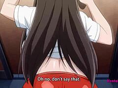 Нецензурный аниме минет с грудастой девушкой