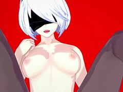 Yorha 2b's first sexual experience in missionary position