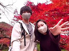 Horny teen couples voyeuristic encounter in Kyoto, Japan