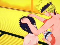 Naruto und Sasuke verwöhnen sich in diesem Hentai-Video mit sinnlichem Oralsex