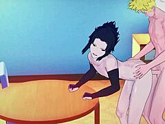Naruto Sasuke Hentai gameplay gay sexe anal et fellation