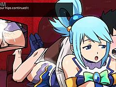 Aquas Hot encounter with a fucking Futanari in a dating game roleplay