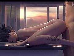 Amatérske dievča si užíva análny sex s dobre vybaveným partnerom v 3D hentai