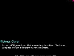 John terlibat dalam aktivitas seksual dengan karakter vampir Clara dalam game mobile 