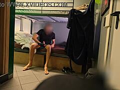 European hostel residents indulge in shower masturbation