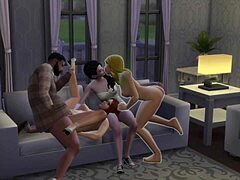 Predstavujem svoju novú rodinu na skupinový sex v The Sims 4