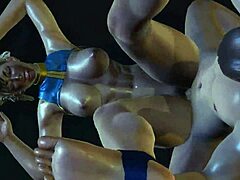 A luta de rua 3D da Chun Lis se transforma em uma foda hardcore