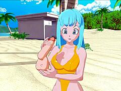 Seductive Bulma in 3D game