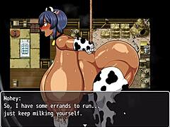 Sesión de juego apasionado de Natsukis en Tanned Girl: Hentai Game termina con un placer intenso