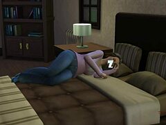 Los Sims 4 juego para adultos: El marido engaña con la joven sirvienta mientras su esposa está dormida